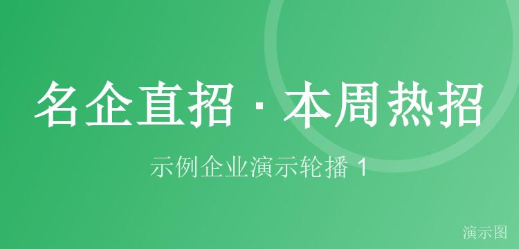 名企直招 · 本周热招(演示)